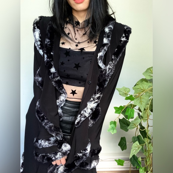 Vintage Joseph Ribkoff black draped ruffled duster - Picture 10 of 10